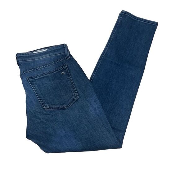 Rag & Bone Dre Low-Rise Slim Boyfriend Sapphire Denim Jeans FLAW sz 27 - Picture 1 of 10